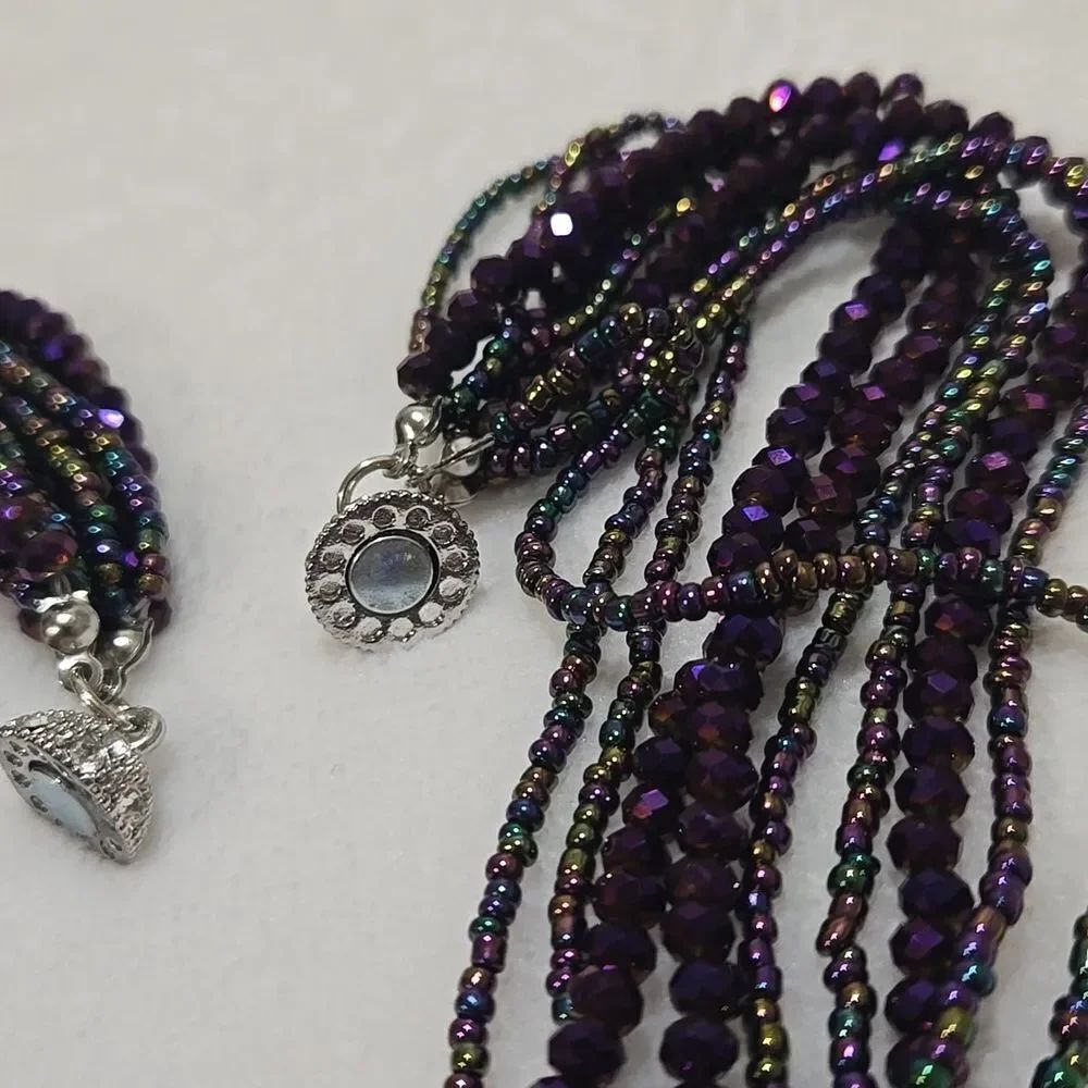 Elegant Purple Beaded Necklace